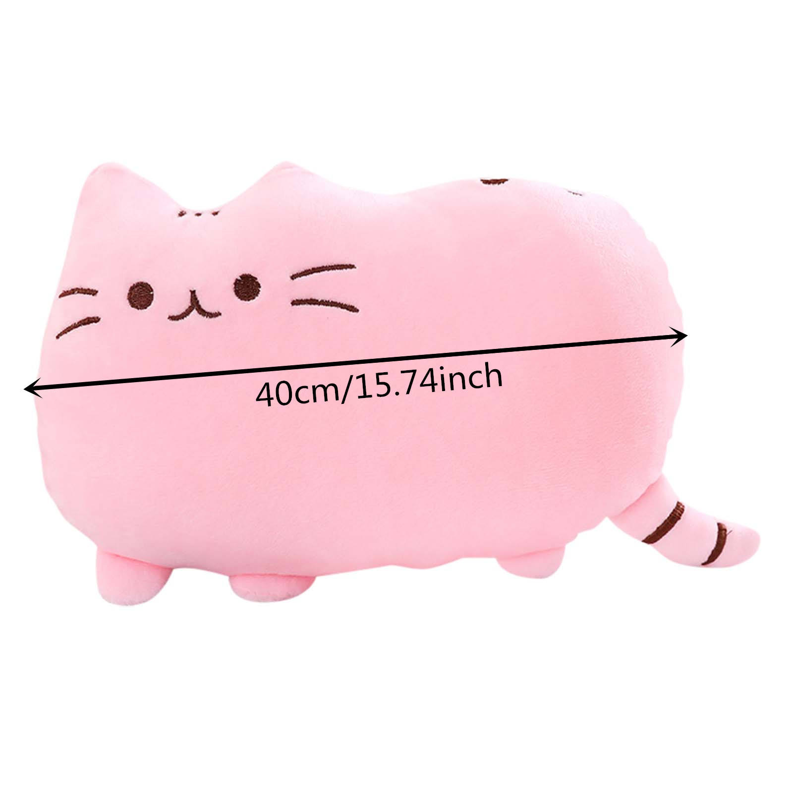 Children Gifts Soft Plush Cute Cat Shape Pillow Cushion Bolster Sofa Toy Home Decor Solid Color Animal Doll Kids toys