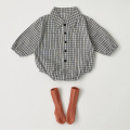 Baby Boy Clothes Baby Romper Newborn Baby Girls Jumpsuit Spring Plaid Shirt Style Long sleeve Baby Clothes