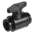 G1 / 4 Aluminum Vent Valve Double Gear Internal Gear Water Ball Checkable Valve Water Control For PC Computer cooling system \ t