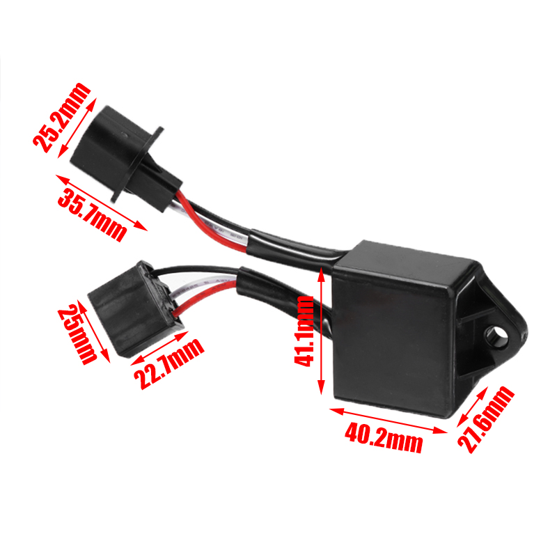 2pcs Canbus Relay H4 to H13 Anti Flicker Harness Error Free Decoders Adapters For Jeep Wrangler JK 7 Round LED Headlight