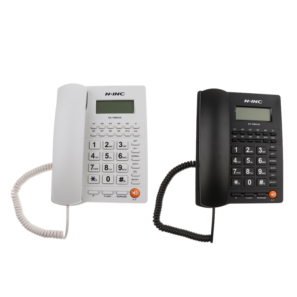 Landline Phone Corded Home Office Desk Telephone Backlit Display Caller ID