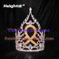 8inch Wholesale Crystal Rhinestones Pageant Ribbon Crowns