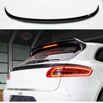 3pcs/set Carbon Fiber Hatchback Rear Middle Spoiler Lip for Porsche Macan 2014 - 2016 Auto Racing Car Spoiler FRP Unpainted