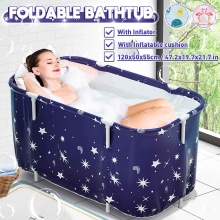 1.2m Portable Folding Bathtub Bucket Adult/ Children Swimming Pool Barrel Family Sit Home Sauna SPA Full Body Bucket Large CZ/ES