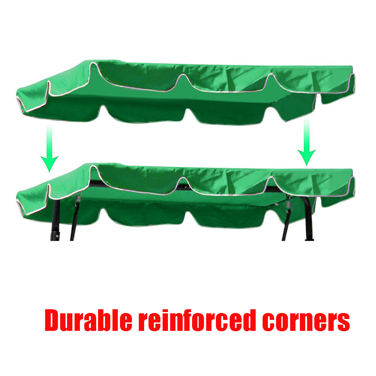 Summer Waterproof Top Cover Canopy Replacement Shade for Garden Courtyard Outdoor Swing Chair Hammock Canopy Swing Chair Awning