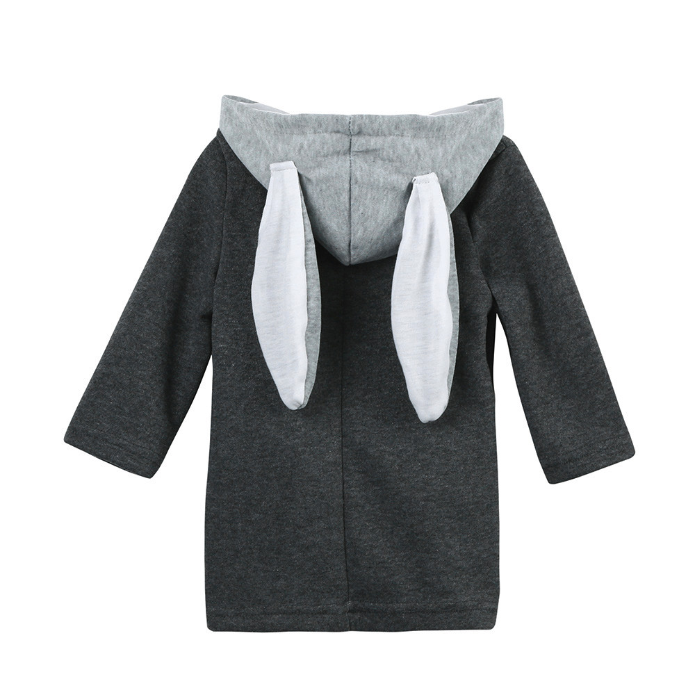 Cute Rabbit Ear Hooded Baby Coat Infant Autumn Winter Jacket Girl Thick Warm Clothes baby wearing jacket Coats Outwear fashion