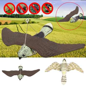 Fake Flying Falcon Hawk Bird Artificial Flying Hawk Hunting Decoy Deterrent Scarer Garden Yard Hanging Repellent Pest Supplies