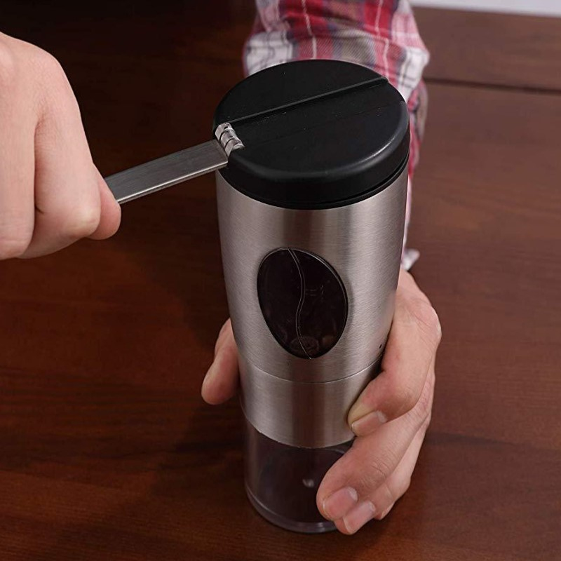 Portable Coffee Grinder Stainless Steel Manual Foldable Handle Coffee Bean Mill Hand-cranked Kitchen Cleaning Coffee Grinders