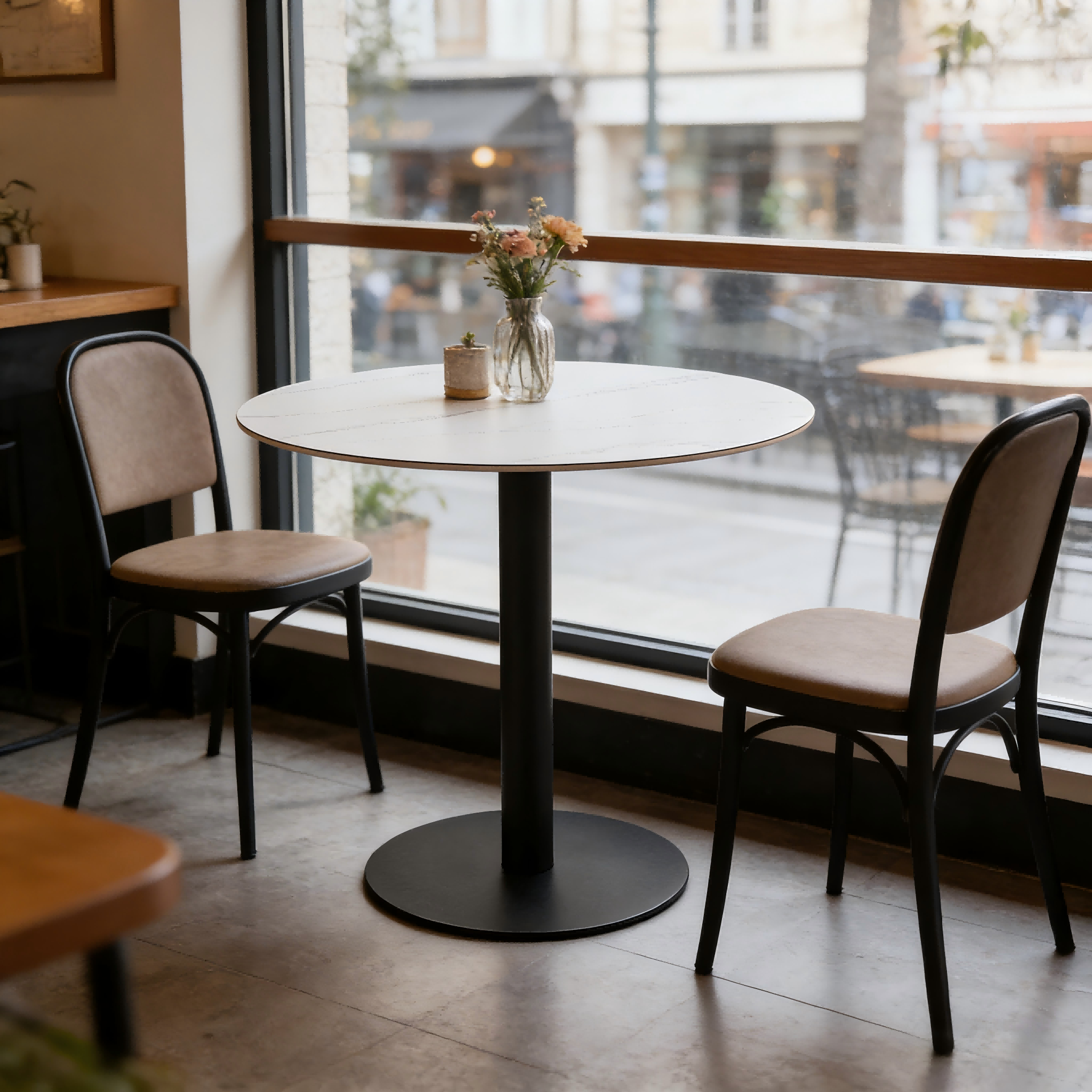 BR-25RDT01-B1 round dining table  7