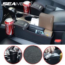 Car Organizer Seat Gap Box Auto Cup Drink Holder Organizer Stowing Tidying Car Seat Pocket Coin Saving Box Card Wallet Storage