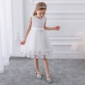 2021 High Quality Beaded Fower Girl Dresses Tulle Knee Length Toddler Kids Pageant Dresses