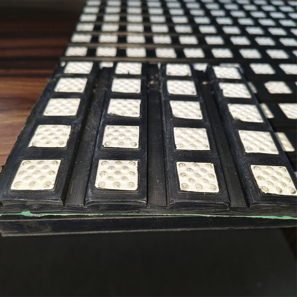 Wear resistant ceramic rubber sheet details