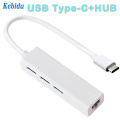 Kebidu Type C USB Hub 3 Ports USB 3.1 HUB Support RJ45 Network Card Lan Adapter for Macbook Wholesale