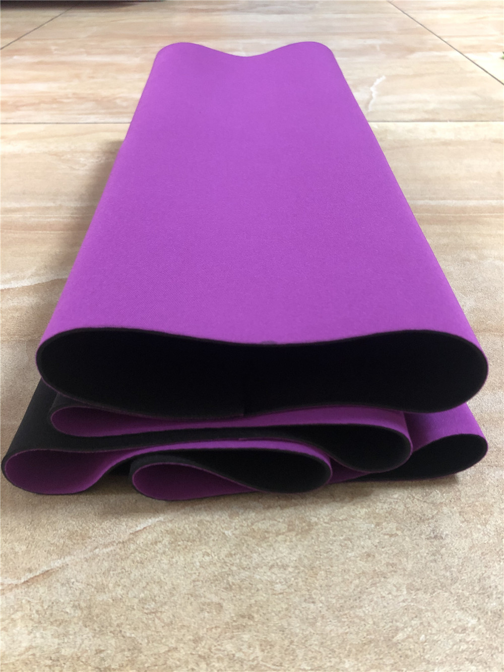 Purple with Black Backing SRB Neoprene Fabrics Waterproof Wind Proof For Diving Anti Vibration Protection Stretch Fabrics