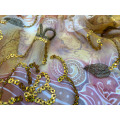 100cm*110cm Sequins Embroidery Silk Georgette Chiffon Gauze Quality Dress Fabric Silk Lace