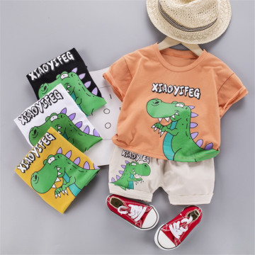 2020 Boys Clothes Summer Kids Set Baby Dinosaur T-Shirt + Short Pants Boy Outfit Suit For 1-4 Years Children Clothing Set