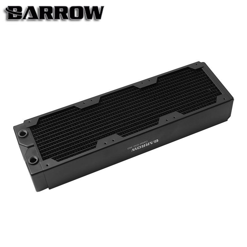 BARROW 60mm Thickness Copper 360mm Radiator Computer Water Discharge Liquid Heat Exchanger G1/4 Threaded use for 12cm Fans