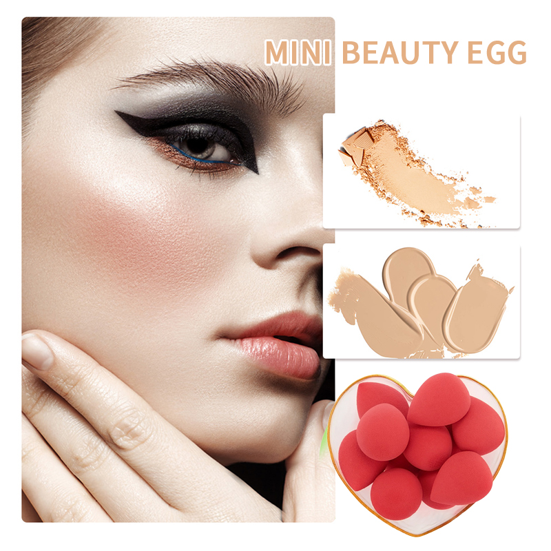 1PC Mini Makeup Sponge Set Soft Puff Face Liquid Foundation Wet And Dry Makeup Egg 10 Colors Esponja Maquillaje Cosmetic