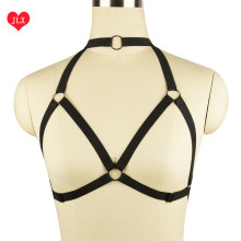 2018 New fashion pastel goth garter belt gothic body harness bra Rave wear Binding sexy women cage bondage lingerie