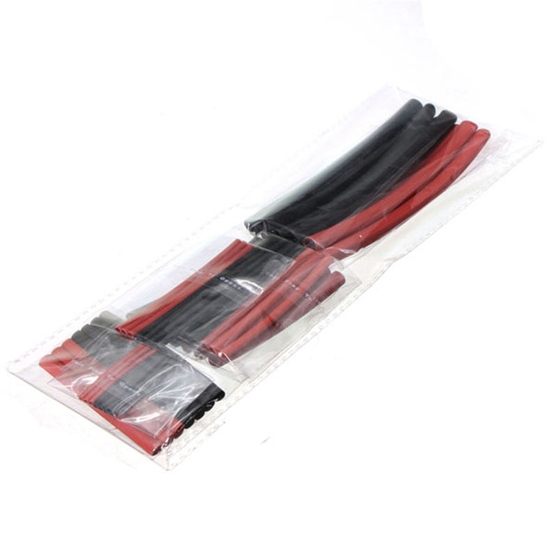 Black Red 2 Colors 42pcs 2:1 Polyolefin H-type Heat Shrink Tubing Tube Sleeving Assorted Wrap Wire Promotion -55 to +125 degree