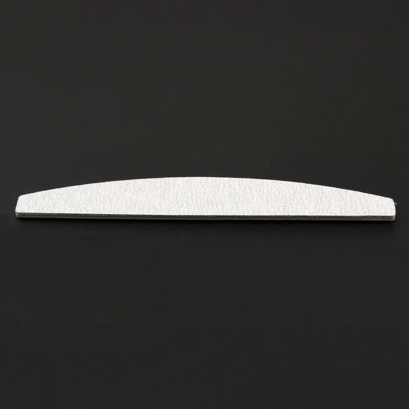5pcs 178*28*4mm Half Moon Shape 100/180 Grey Nail Art Files Slim Sanding Set Nail Buffers Polish Gel Tools Manicure Pedicure