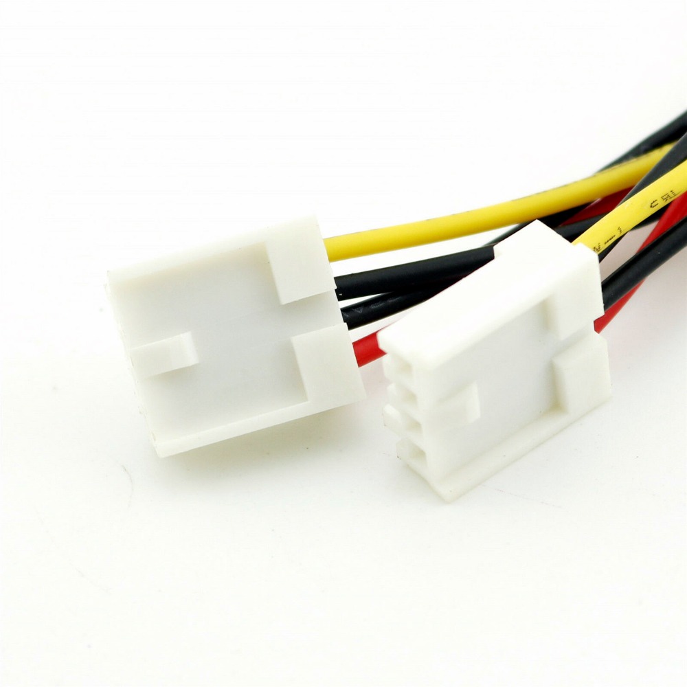 5pcs 4 Pin Molex to Dual 4 Pin Floppy PC Power Y Splitter Adapter Connector Cable for Floppy Drive FDD 20cm