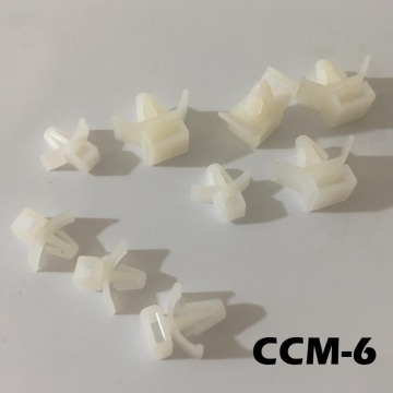 120pcs CCM-6 White Nylon Plastic 5.5-6.5mm Hole Dia (6.2mm Width Cable Tie) Wire Cable Fixed Seat Push Tie Mount