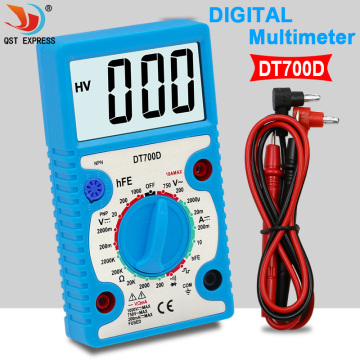 DT700D large screen digital multimeter buzzer overload protection mini square wave output voltmeter tester