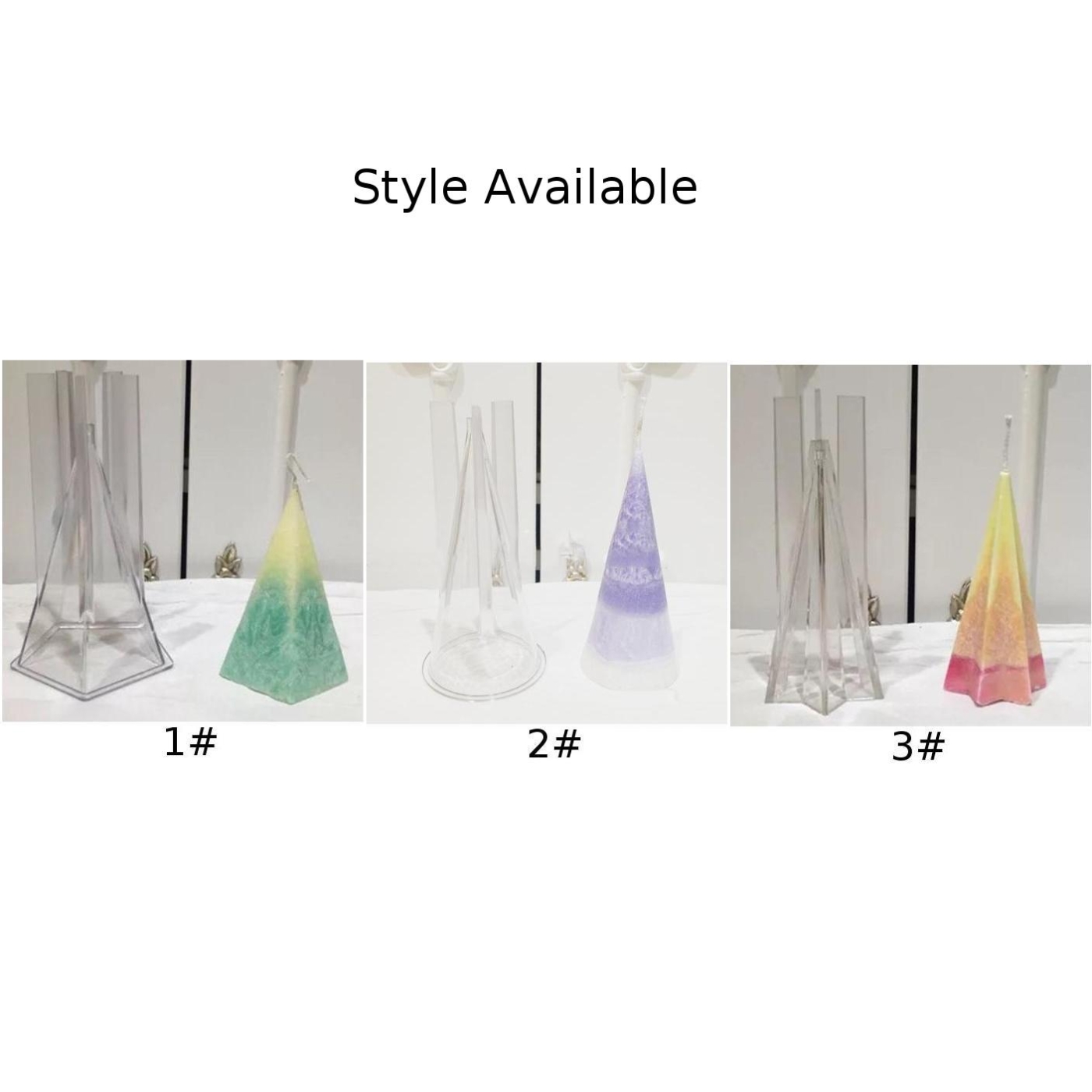 DIY Handmade Candle Mold Cone Clear Plastic Candle Making Model Reusable dried flower tealight scented candles shaping mould