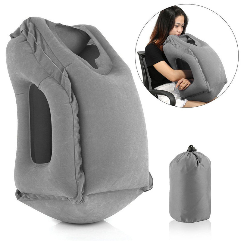 XC USHIO Inflatable Travel Sleeping Bag Cushion Neck Pillow Portable for Men Women Outdoor Airplane Flight Train Sleeping Easy