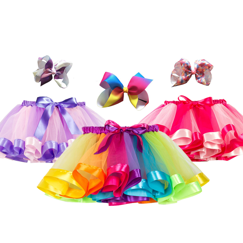 Tutu Skirt Baby Girl Skirts Princess Children Unicorn Rainbow Colorful Kids Party Tutu for Girls Mini Pettiskirt Girls Clothing