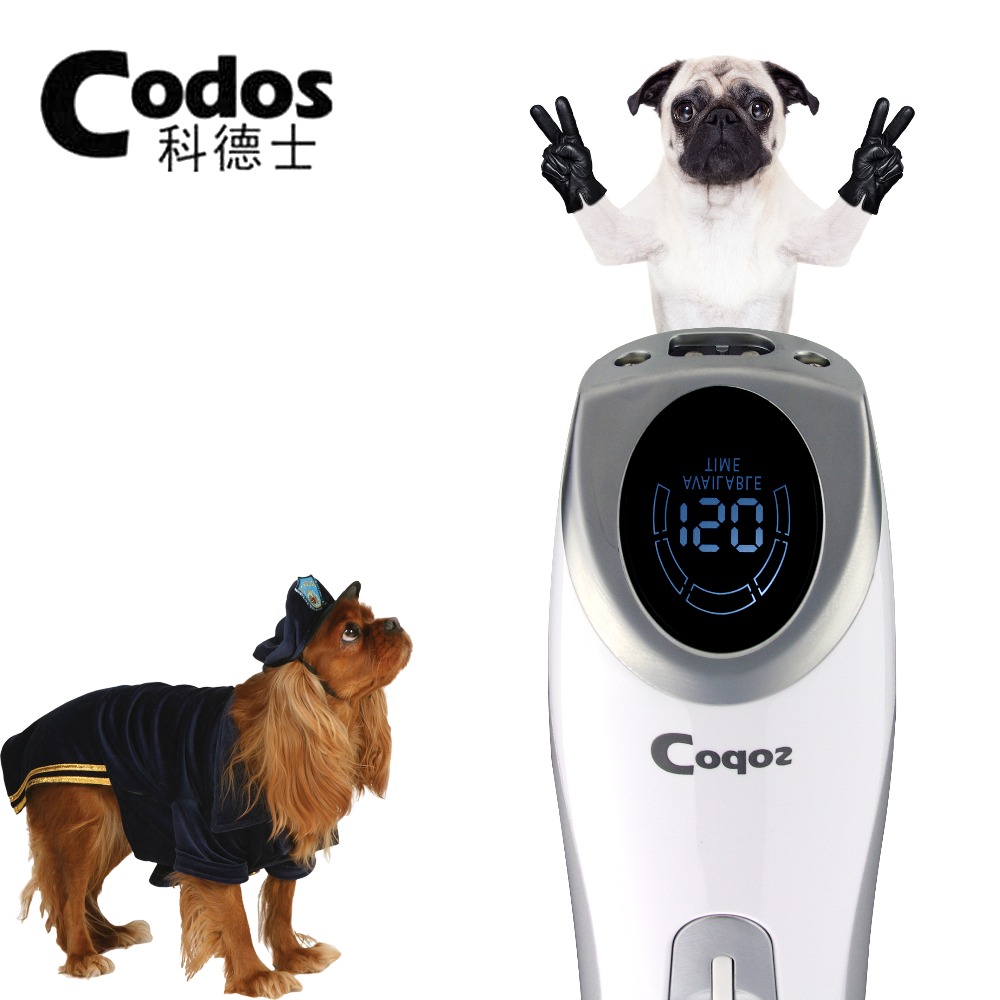 Professional CP9600 Pet Electric Shaver LCD Display Dog Trimmer Grooming Haircut Machine Silver Rechargeable Dog Clipper