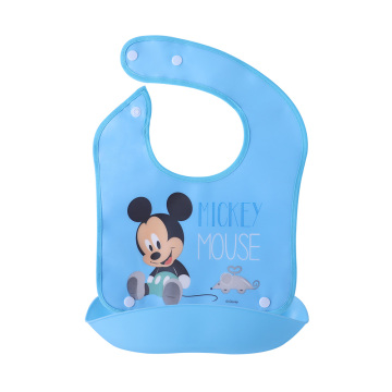 Disney Cartoon Baby Stuff Bib Three-dimensional Waterproof Pocket Bib Mickey Minnie Leak-proof Baby Rice Pocket Soft Bib