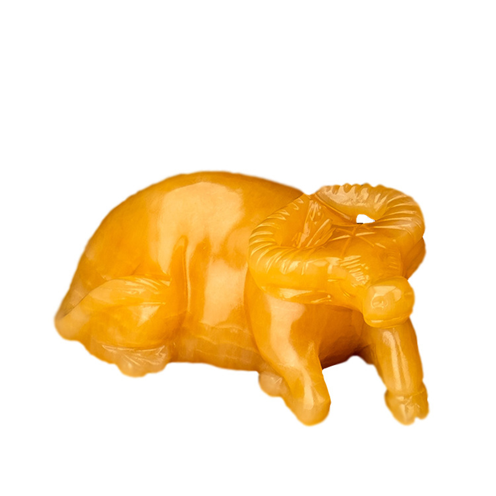 Natural Yellow Jade Bull Figurine Hand Carved Quartz Crystal Bull Energy Healing Crystal Stone Fengshui Crafts Home Decoration