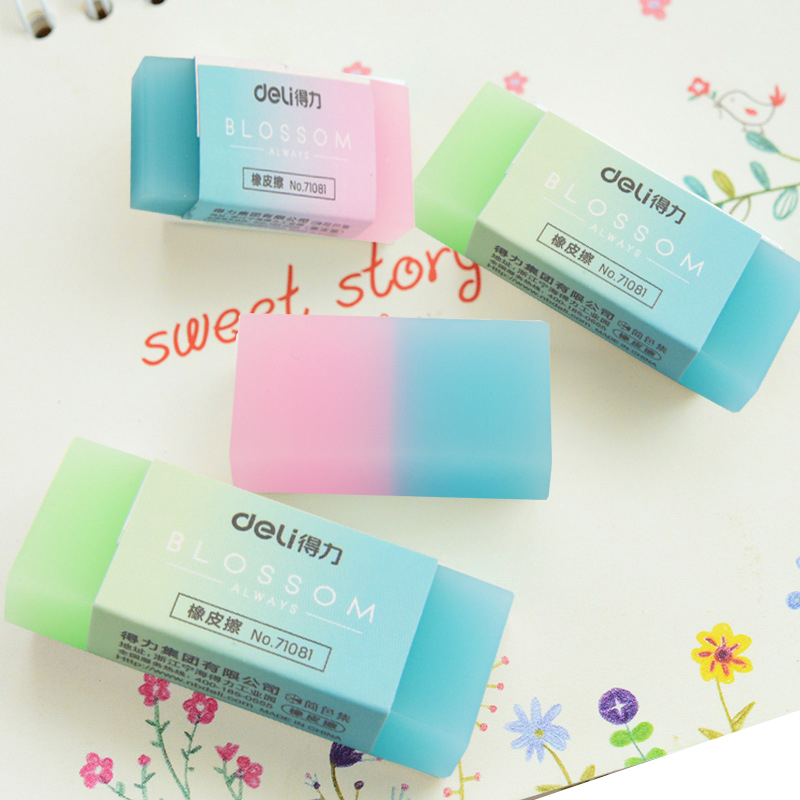 Cute Kawaii Chancery Jelly Colored Pencil Eraser Office School Student Stationery Supplies Rubber Erasers Kids Gifts Supplies