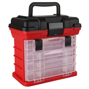 4 Layer Portable Carp Fishing Tackle Boxes Fishing Reel Line Lure Tool Storage Box