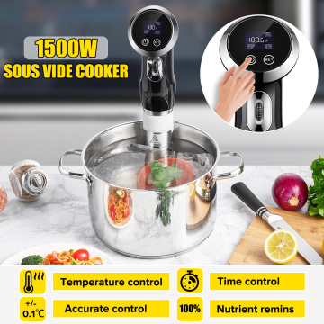 Biolomix 1500W Vacuum Slow Sous Vide Food Cooker Powerful Immersion Circulator LCD Digital Timer Stainless Steel for Home Cooker