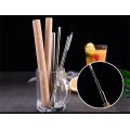 4/8pcs Reusable Metal Drinking Straw High Quality 304 Stainless Steel colorful black Metal Straw with Cleaner Brush 215*6mm