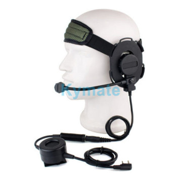 PTT NEW Version for radio Baofeng UV5R 888S Military Tactical Aviation Headset Noise Canceling Earphone Softair Headphone Parts