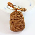 Dragon In The Sky Peach Wood Amulet Key Chains