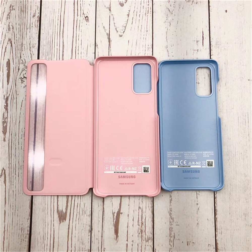 Window View Clear Flip Cover For Samsung Galaxy S20 S20 Plus S20 Ultra 5G Real Smart Chip Phone Cases Smart Free-Flip Wack Up