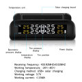 Tpms Car Tire Pressure Alarm Monitor System Real-time Display Attached to glass wireless Solar power tpms with 4 sensors
