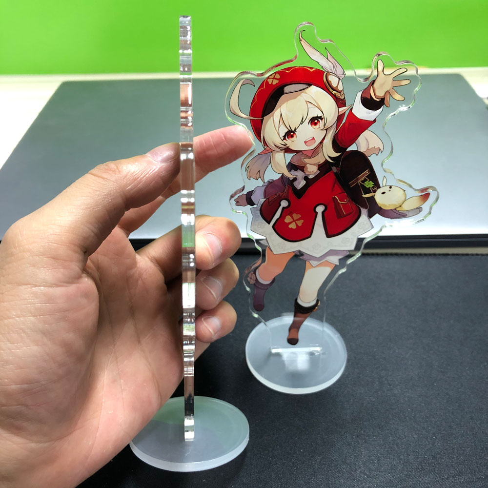 Hot Game Genshin Impact Zhongli Character Acrylic Figure Stand Model Plate Desk Decor Barbara Cute Standing Sign Great Gifts