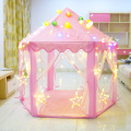 Tiny House Hexagon Children Tents Kids Play Game Activity Fairy Portable Foldable Princess Castle Indoor Toy For Boys Girls Gift