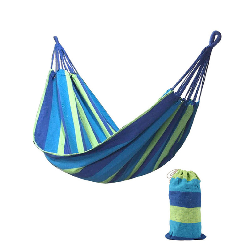 Single-person Thickened Canvas Hammock Outdoor Camping Indoor Leisure Swing Student Dormitory Hammock Two-person