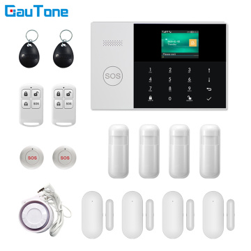 GauTone WIFI+GSM GPRS APP Remote Control Home/Office/Factory Wireless Burglar Security Alarm System For Android and iOS