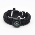 MKENDN Outdoor style Camping Parachute cord compass Survival Anchor Bracelet With Whistle Men Women with Black Sport Buckle