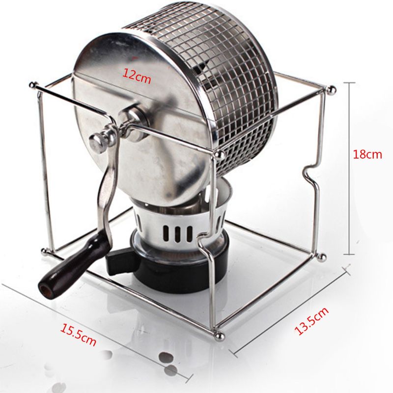 Protable Manual Handy Coffee Bean Roaster Set Stainless Steel Mill Hand Crank Dropshipping