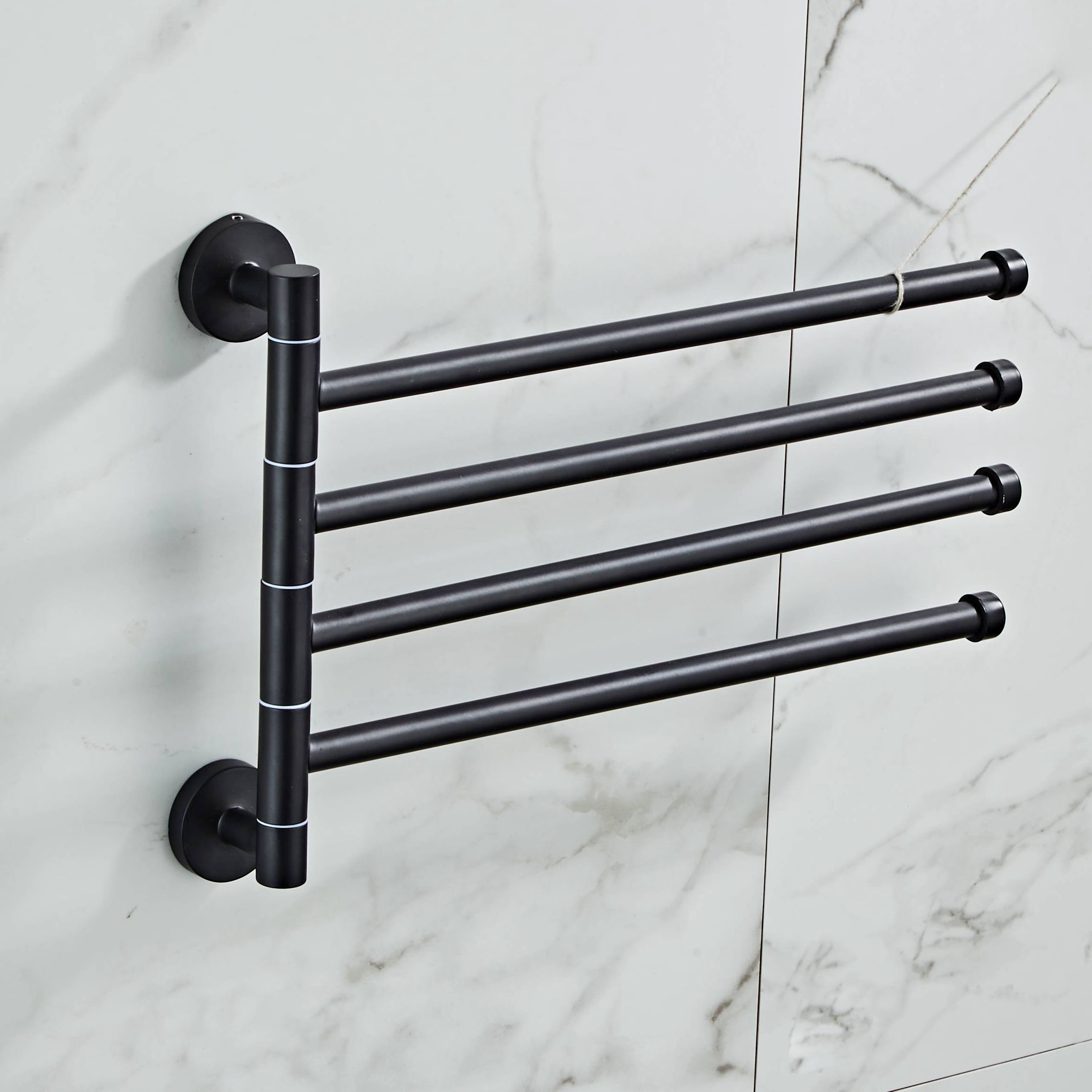 Bathroom Movable Towel Holder Black Gold Bath Towel Rack 4 Layer Chrome Towel Bar Bathroom Hardware EL24DH