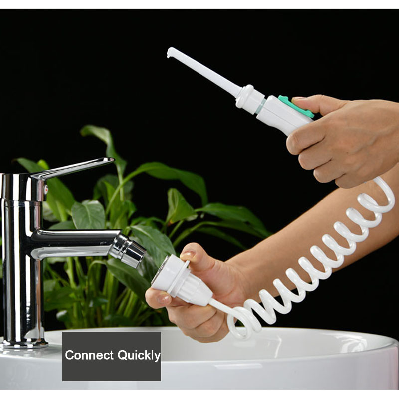 New Faucet Oral Irrigator Portable Teeth Cleaner Dental Water Flosser Pressure Adjustable Water Pick Jet Flossing No Charging